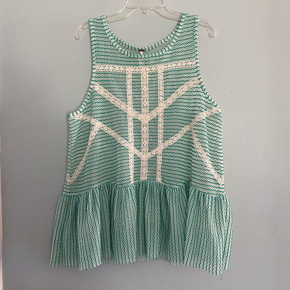Vintage free people peplum top sheer